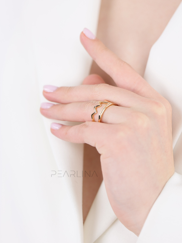 Xuping Rose Gold Taşlı Yüzük