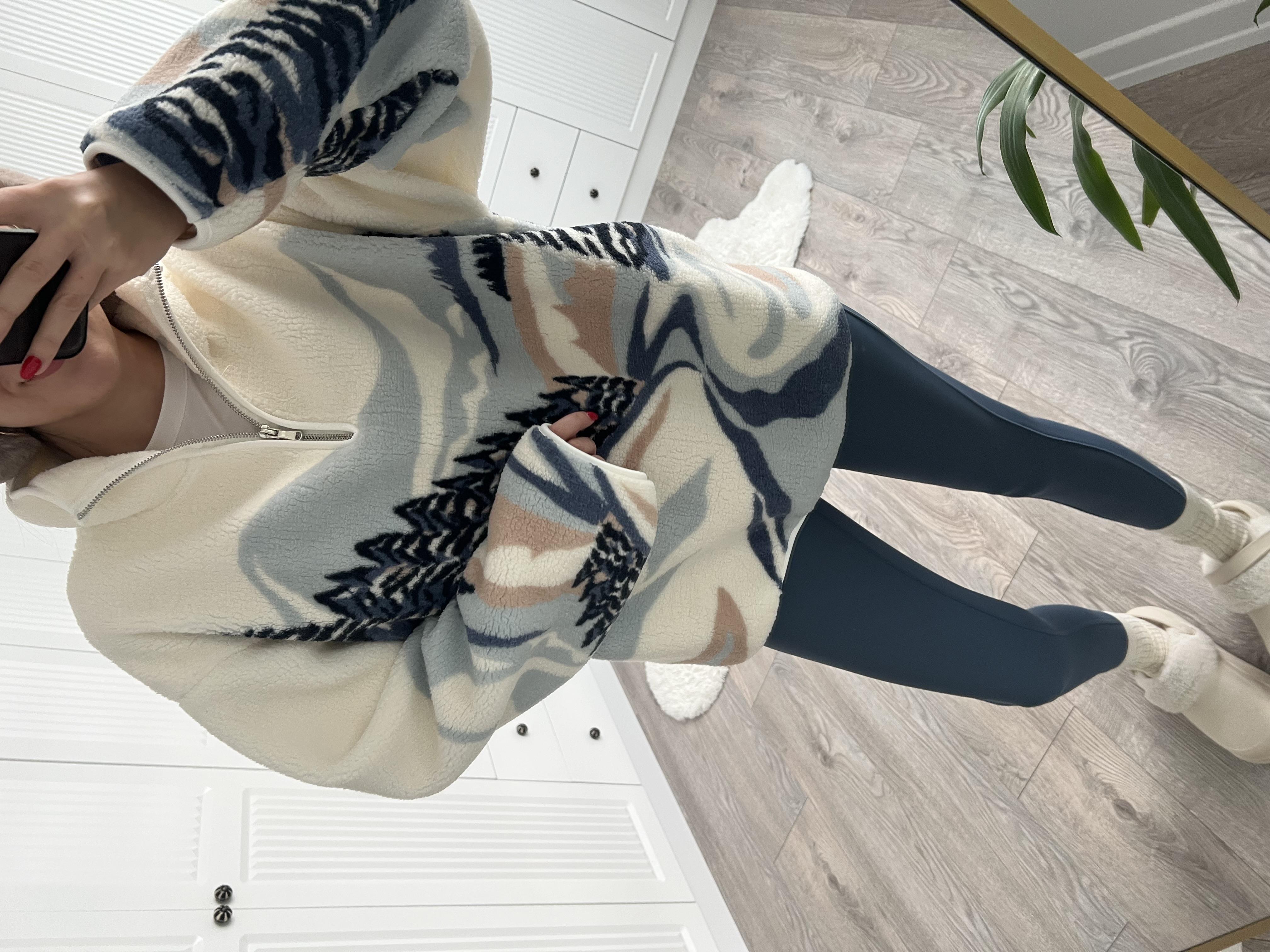 Desenli Polar Fermuarlı Sweat