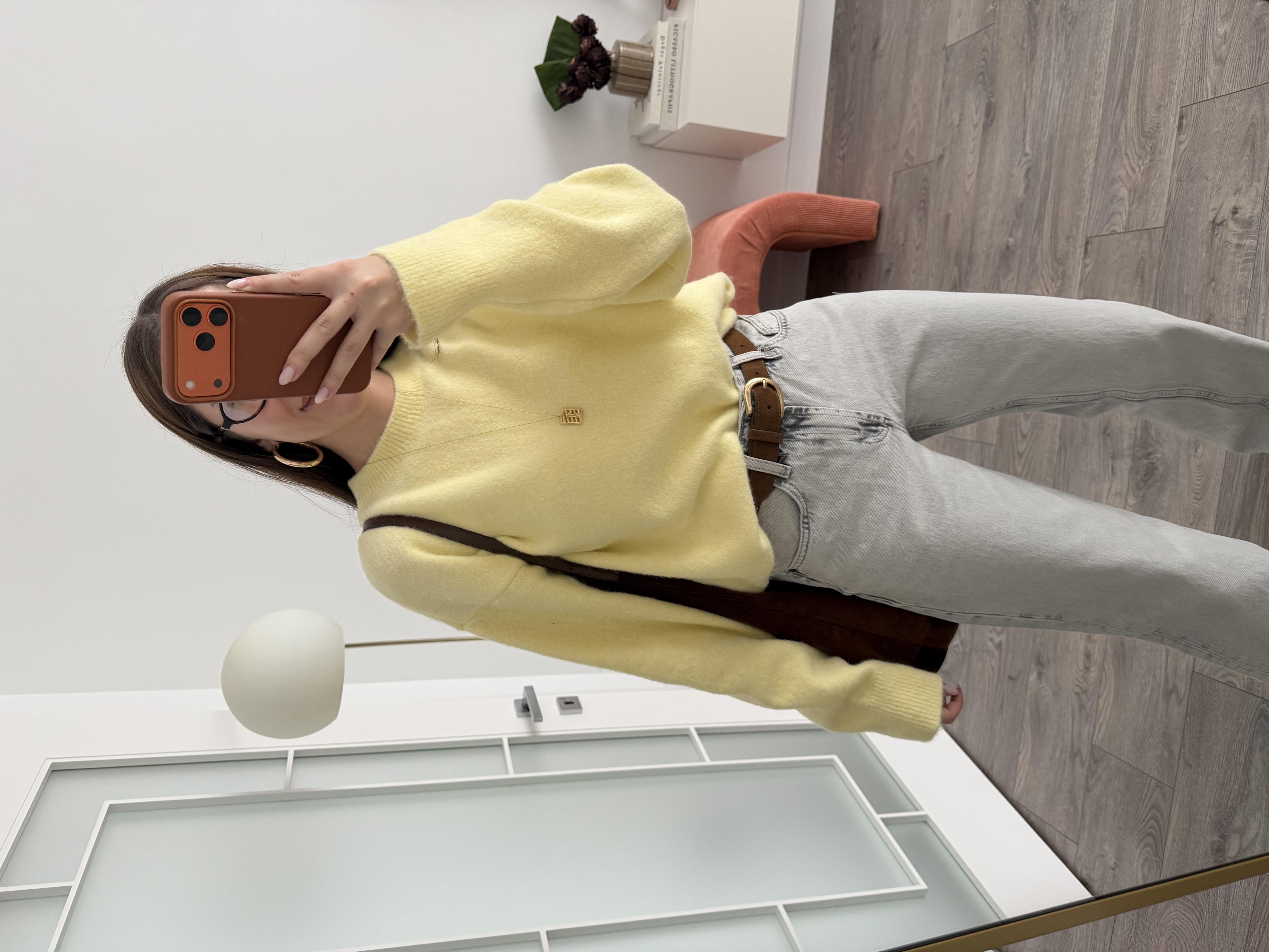 Dilvin Sarı Basic Kazak