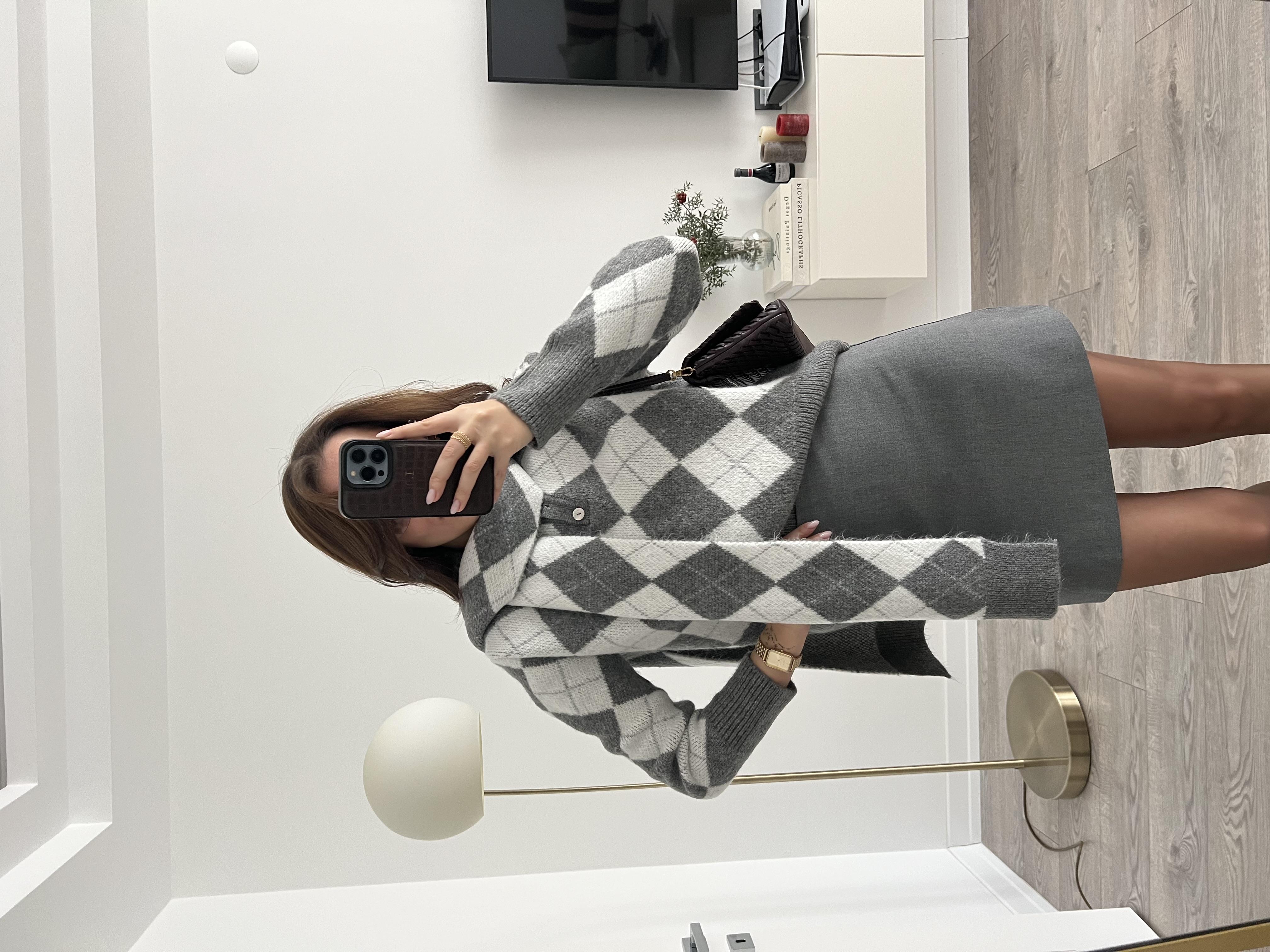 Marka Model Atkılı Baklava Desen Kazak