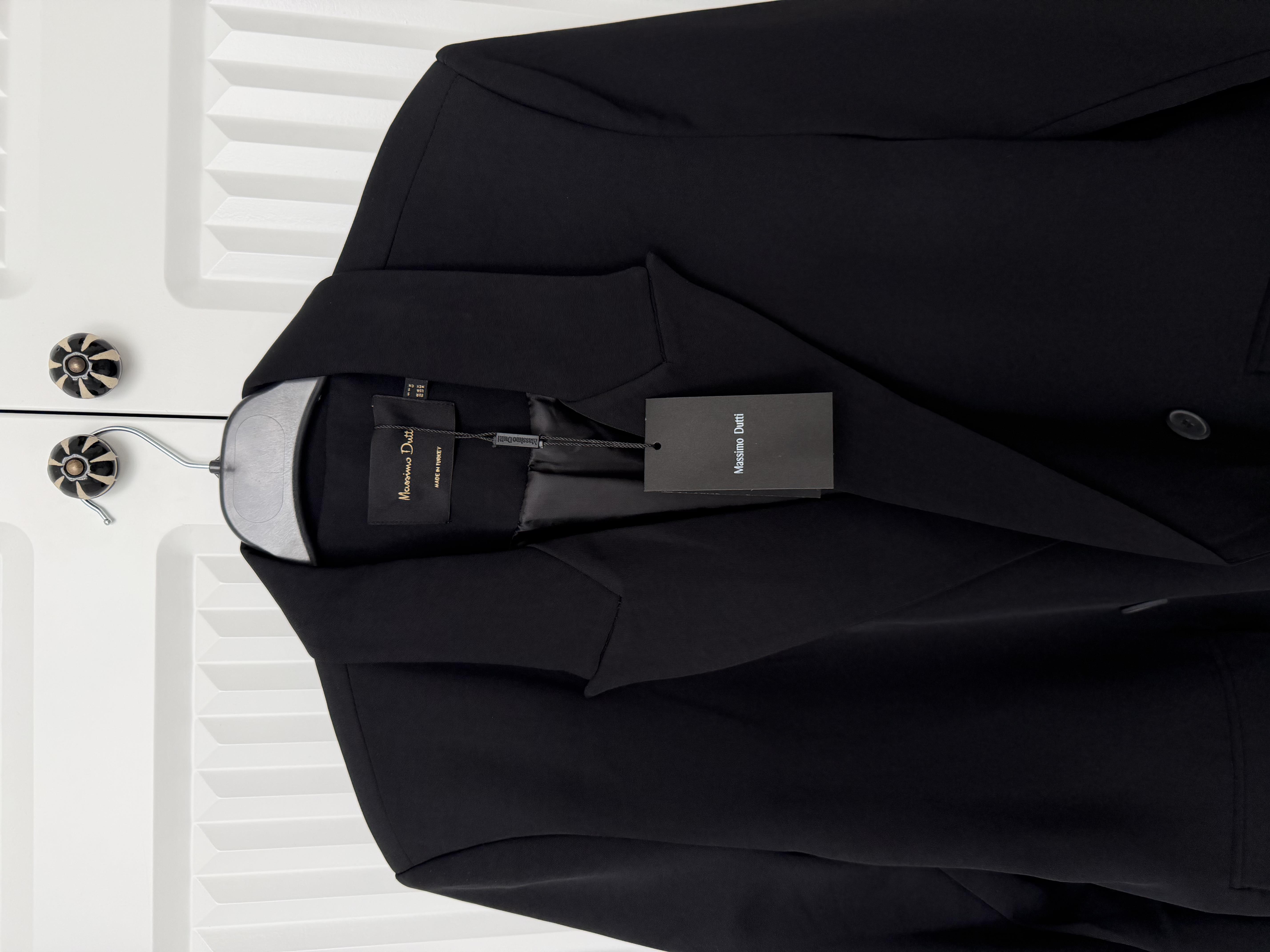 Massmo Siyah Blazer Düğmeli Ceket