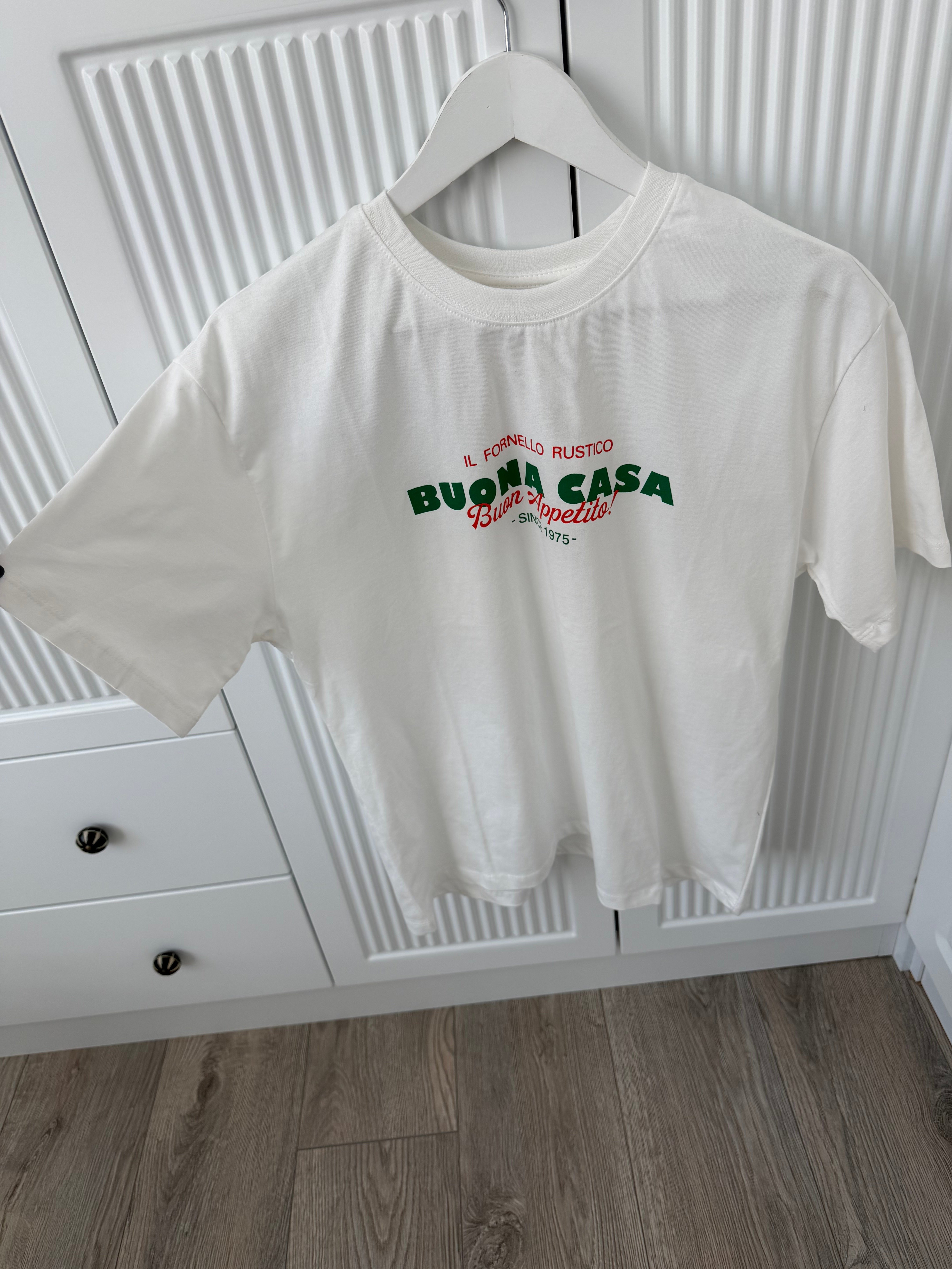 Yeşil Yazı Baskılı Orj Tişört 