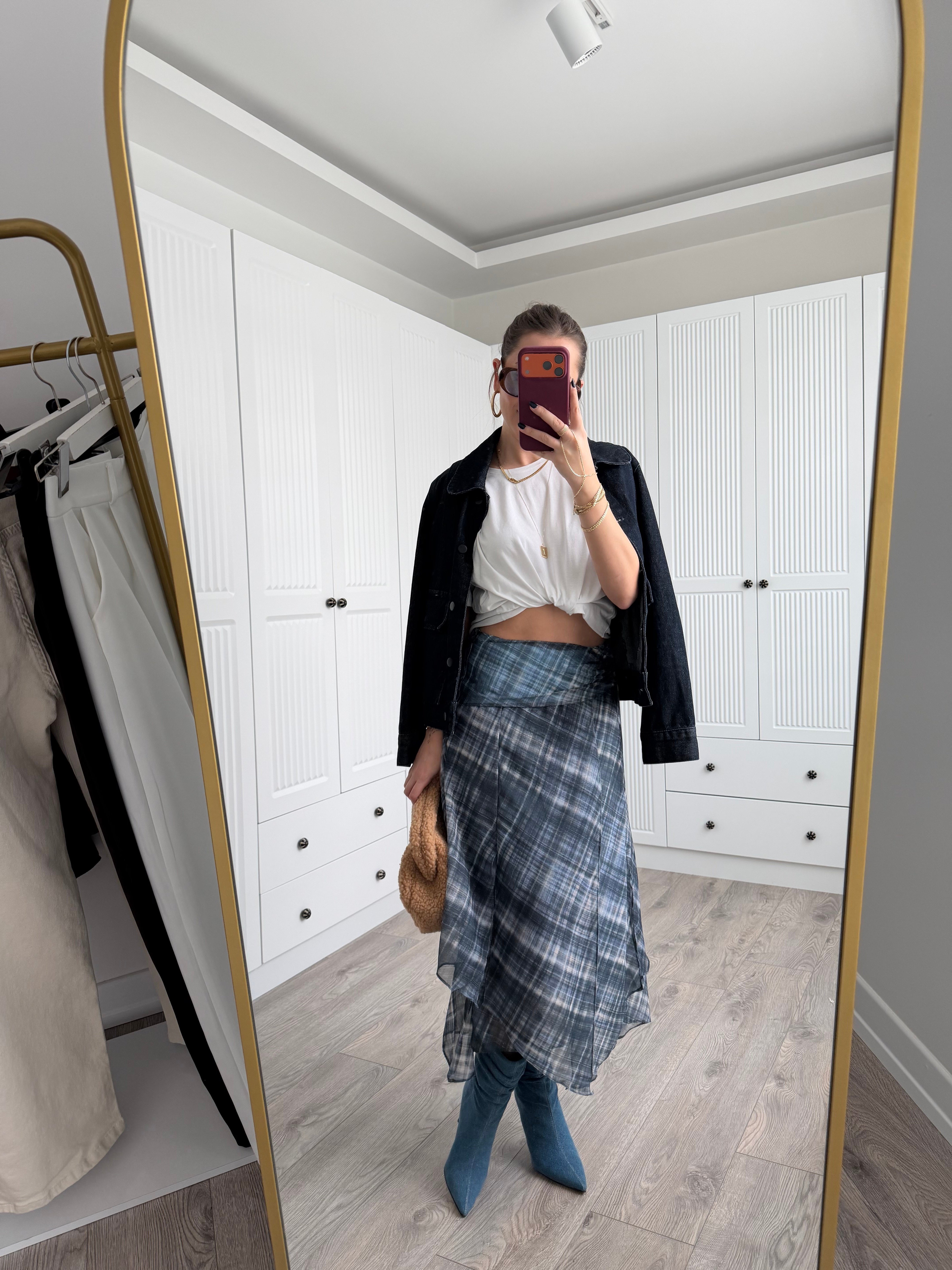 ZR Model Mavi Tül Asimetrik Astarlı Etek