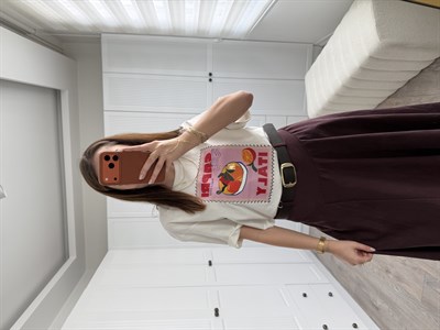 Italy Baskılı Tişört 