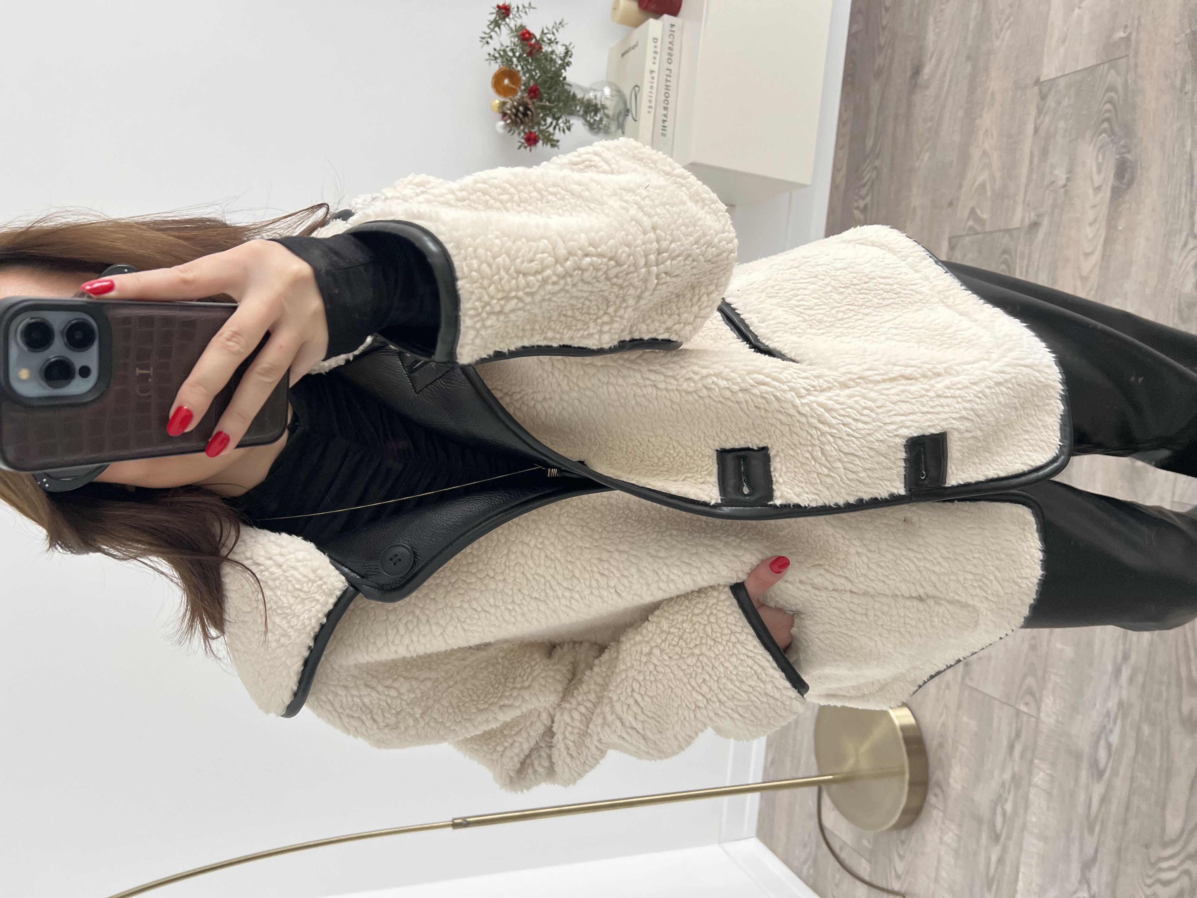 Çift Taraflı Deri ve Peluş Ceket