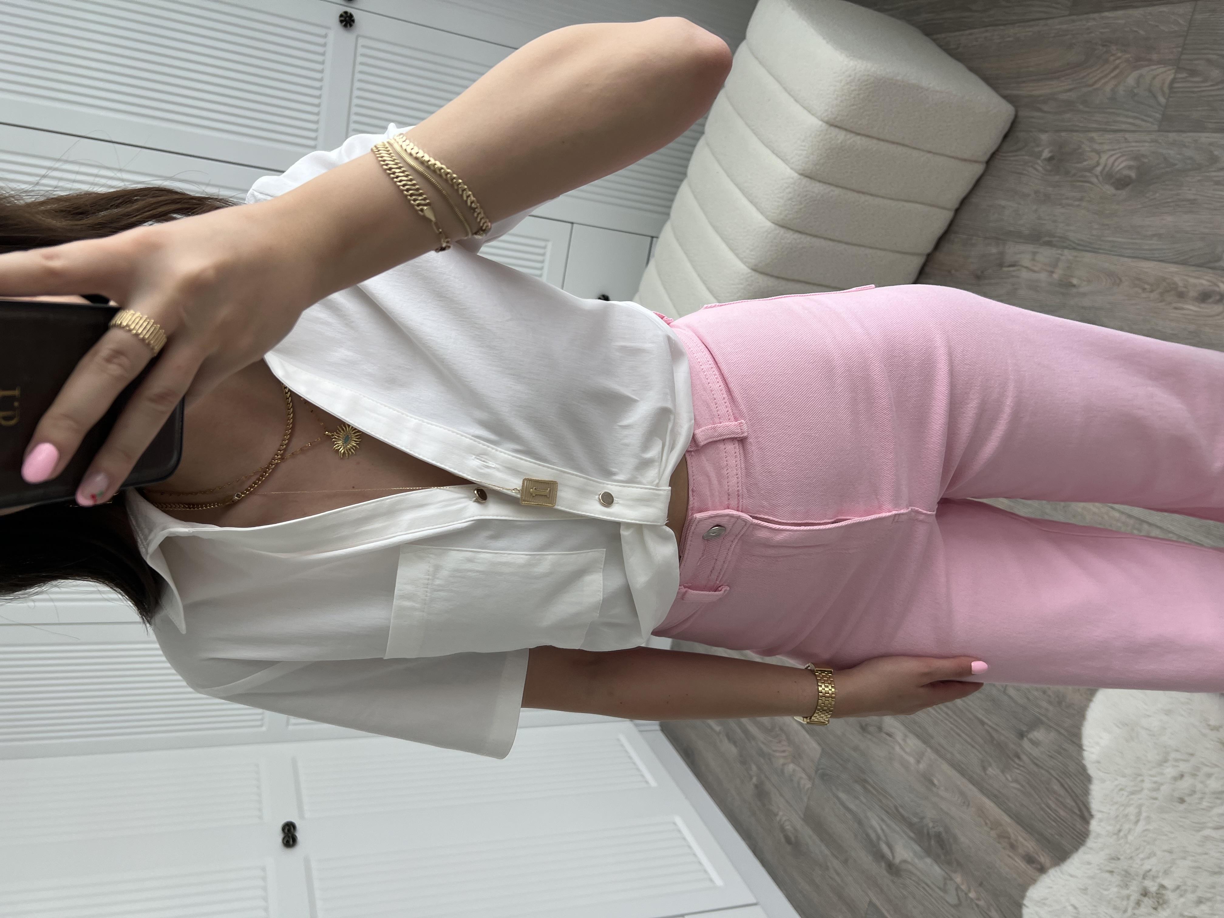 Dilvin Cepli Düğmeli Crop Gömlek