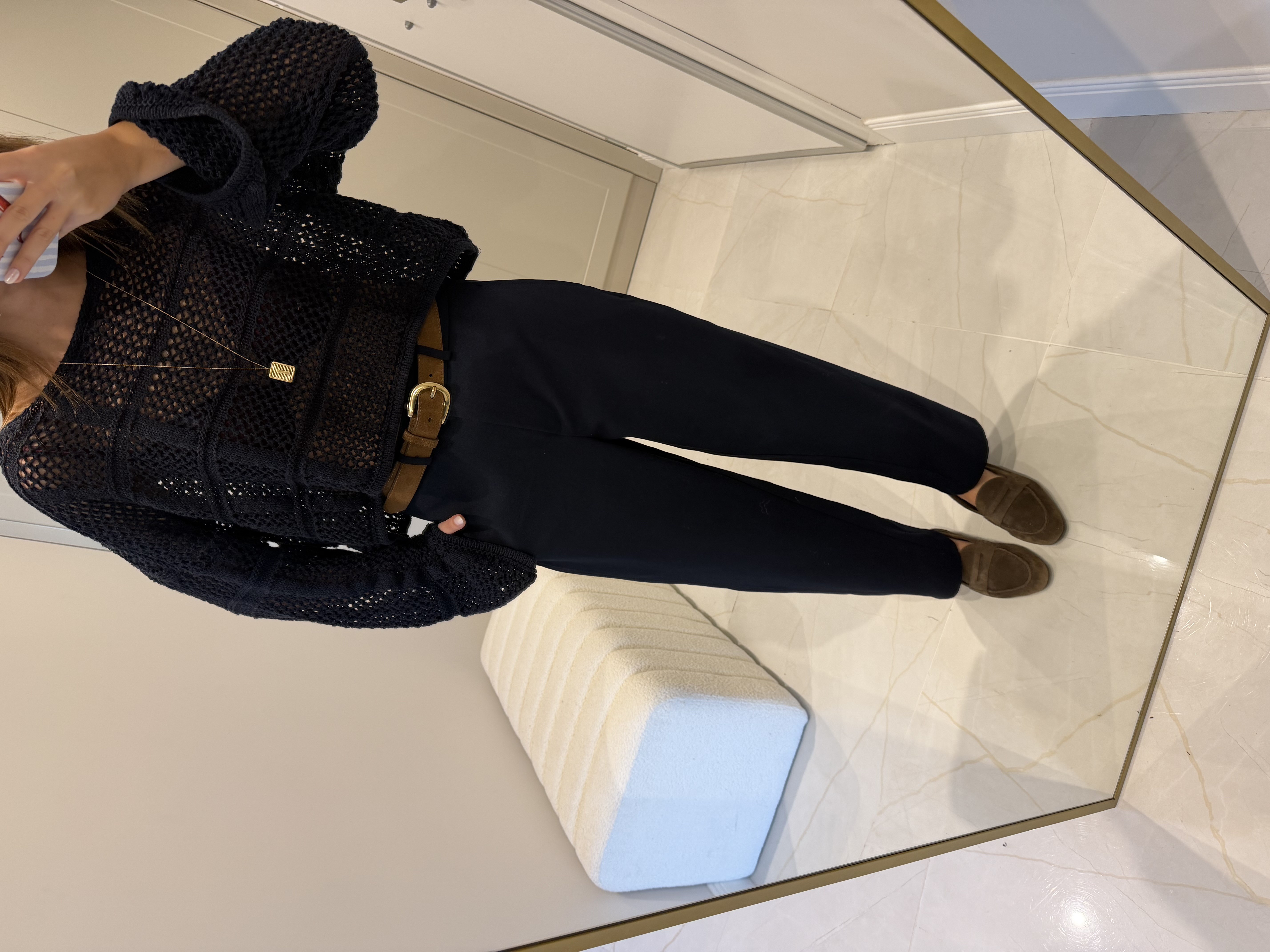 Lacivert Klasik Düz Kesim Gabardin Pantolon