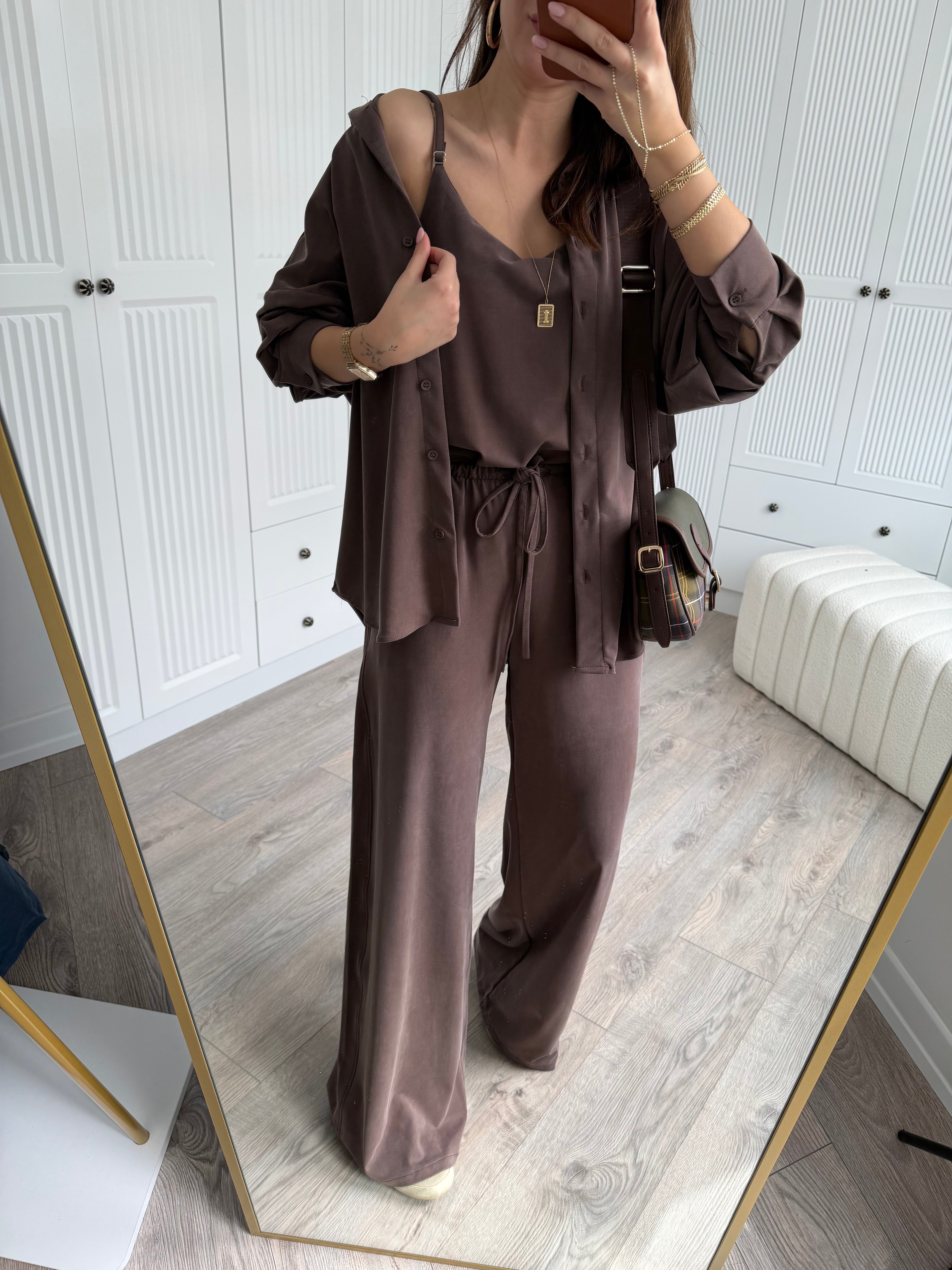 Premium Kahve 3 Parça Modal Takım