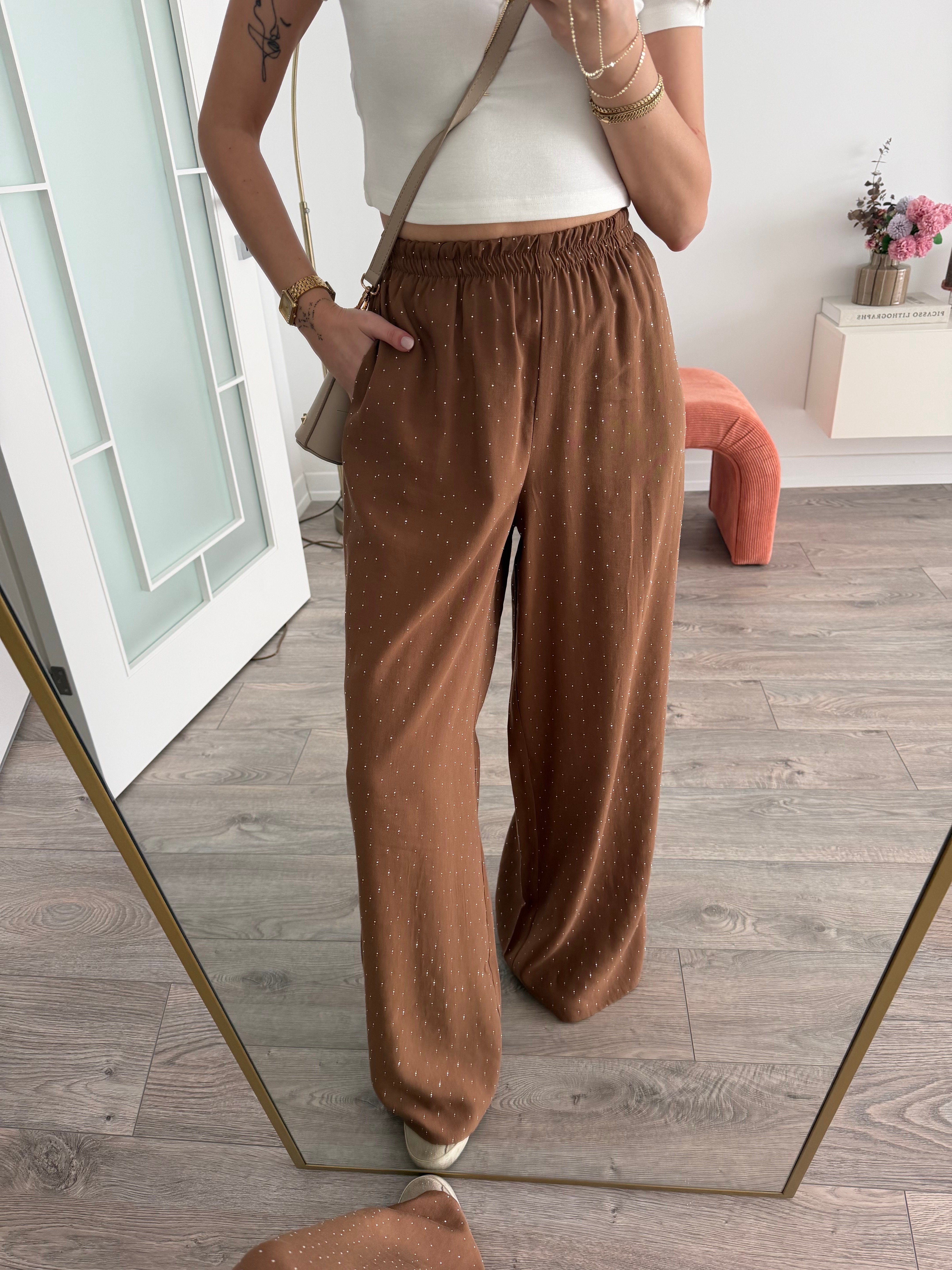 Premium Taşlı Lastikli Pantolon 