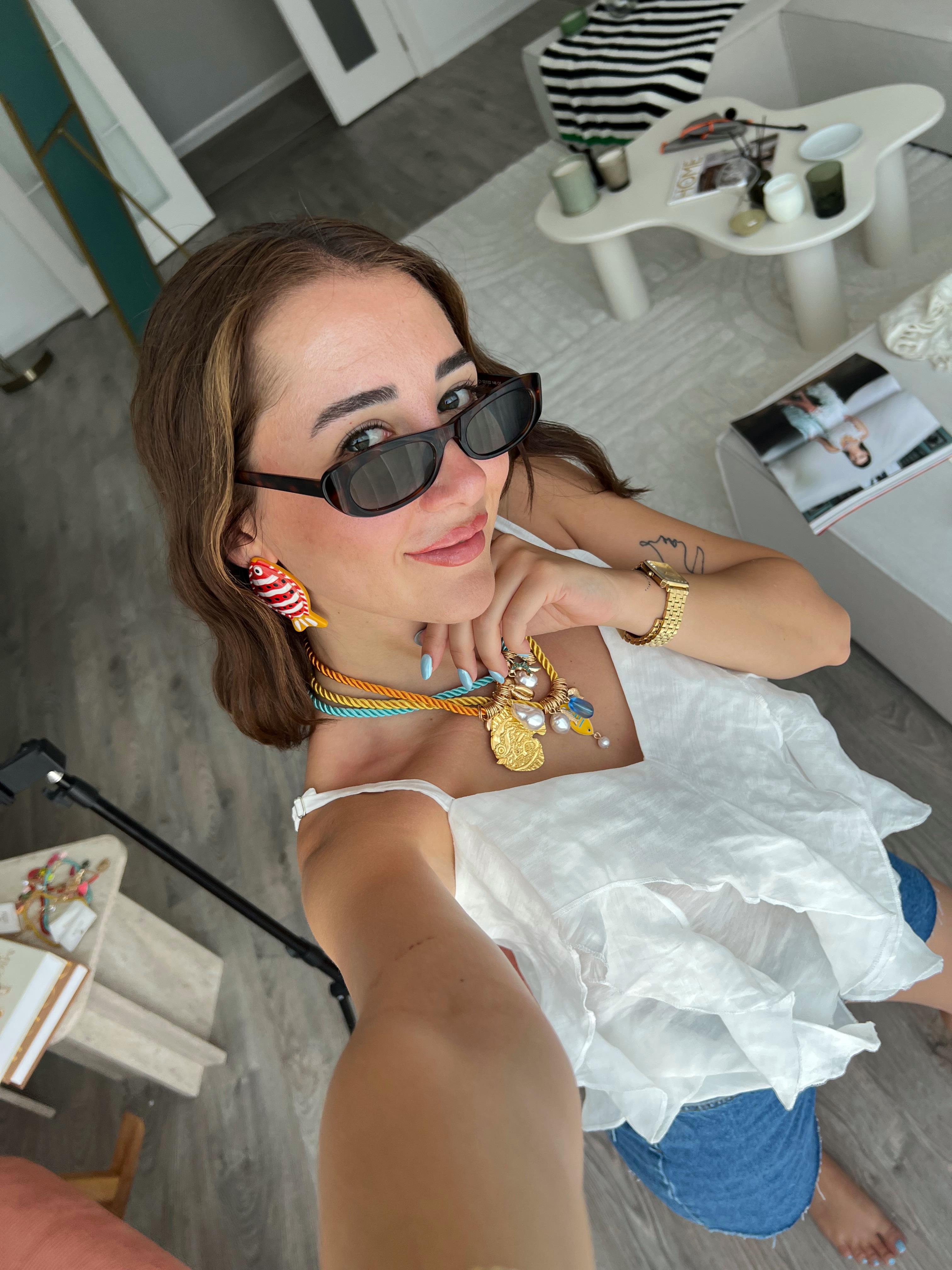 Renkli Balık Küpe