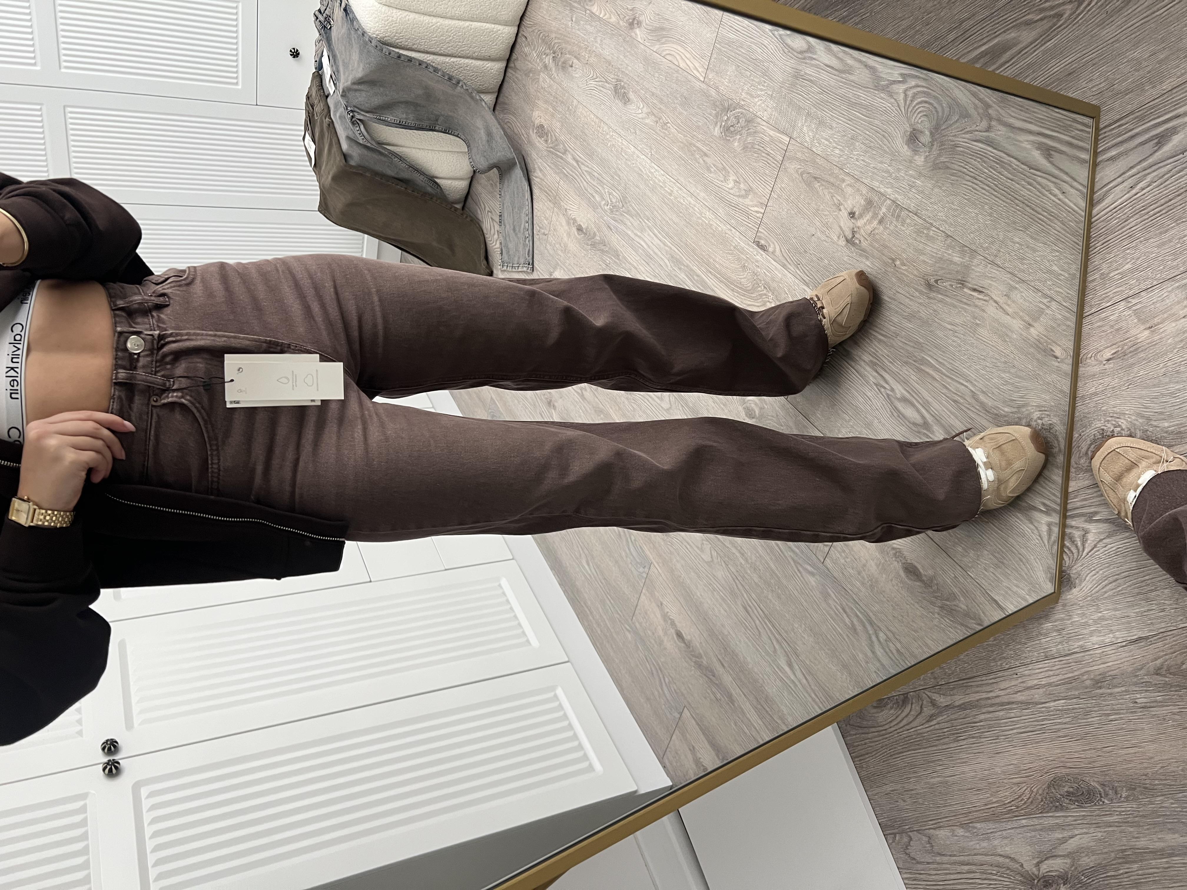 ZR Kahve Taşlanmış Straight Jean