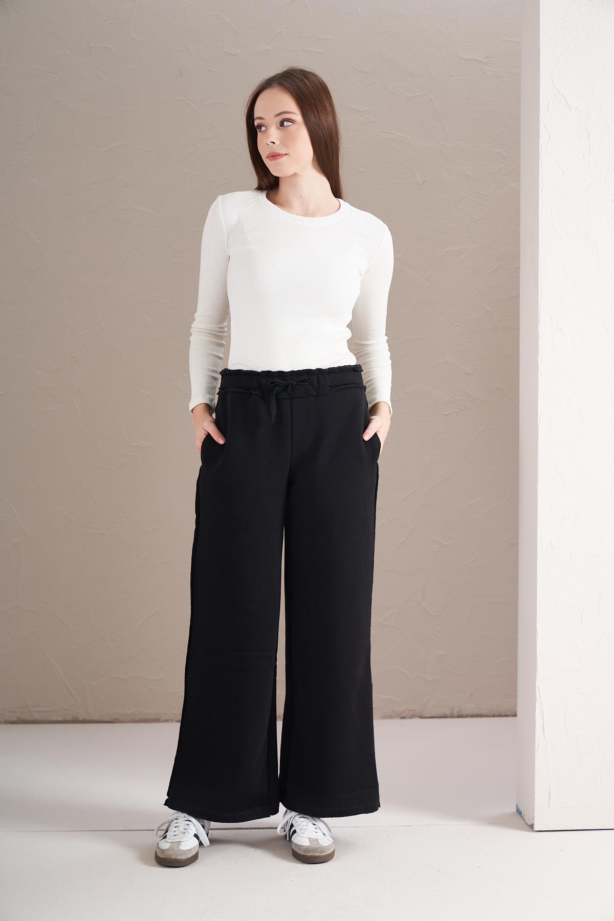 3 İplik Şardonlu Eşofman Siyah