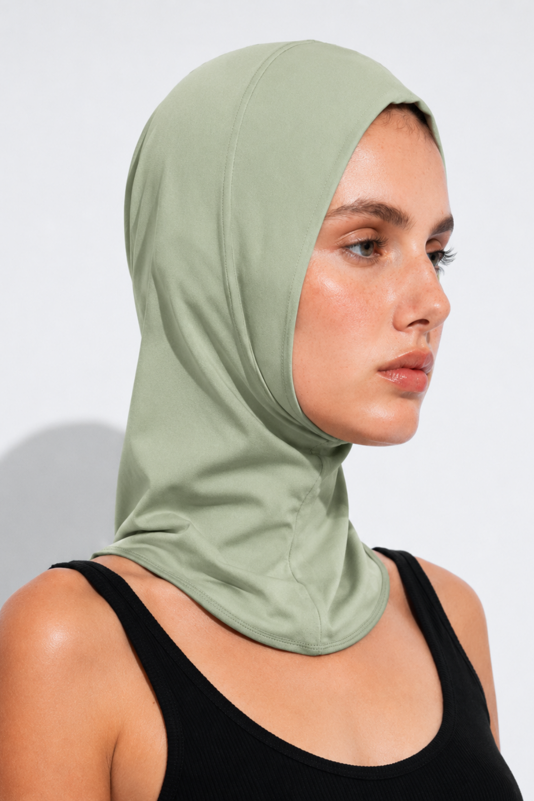 Hijab Sea ​​Bonnet Almond Green