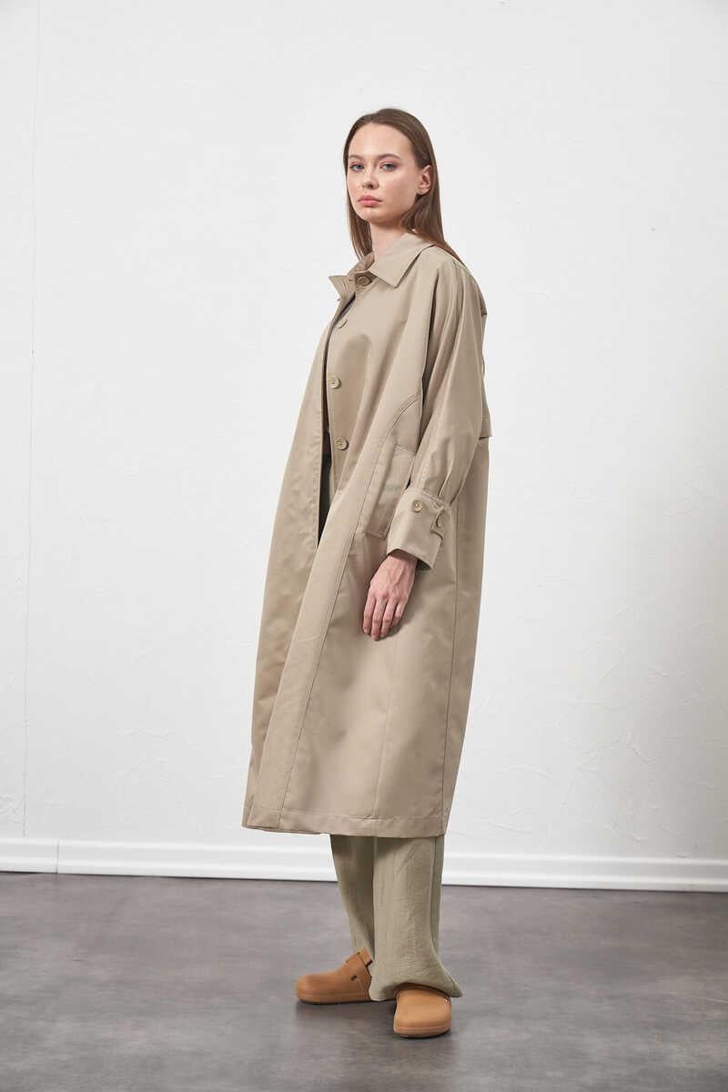 Oversize Trenchcoat Jacket Almond Green