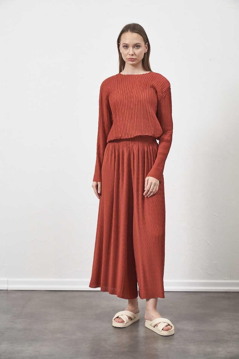 Pliseli Bluz Gülkurusu