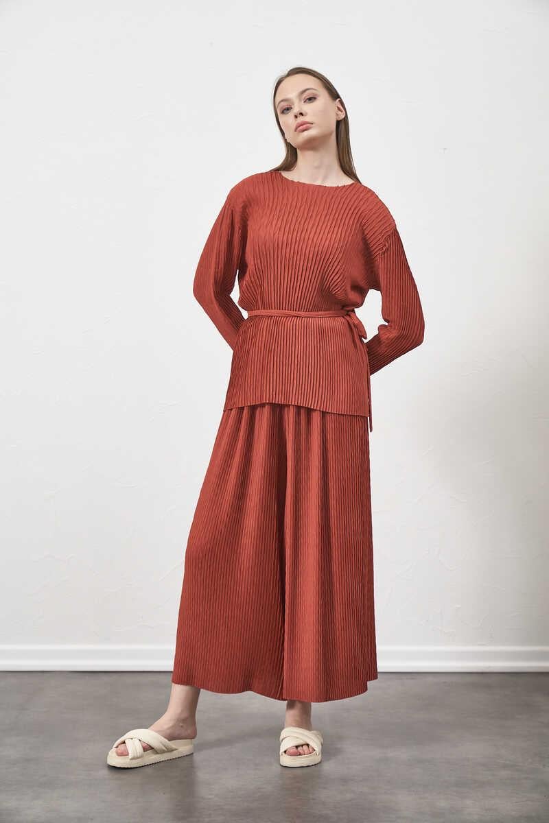 Pliseli Bluz Gülkurusu