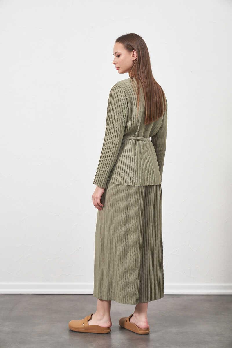 Pleated Trousers Almond Green