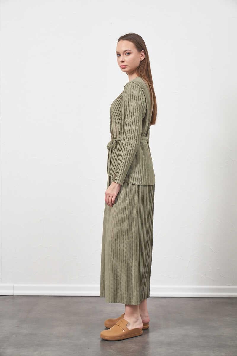 Pleated Trousers Almond Green