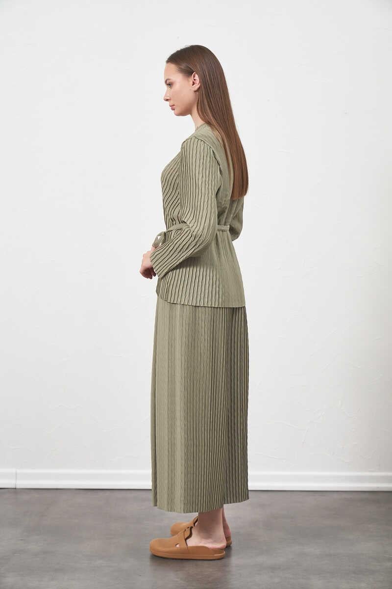 Pleated Trousers Almond Green