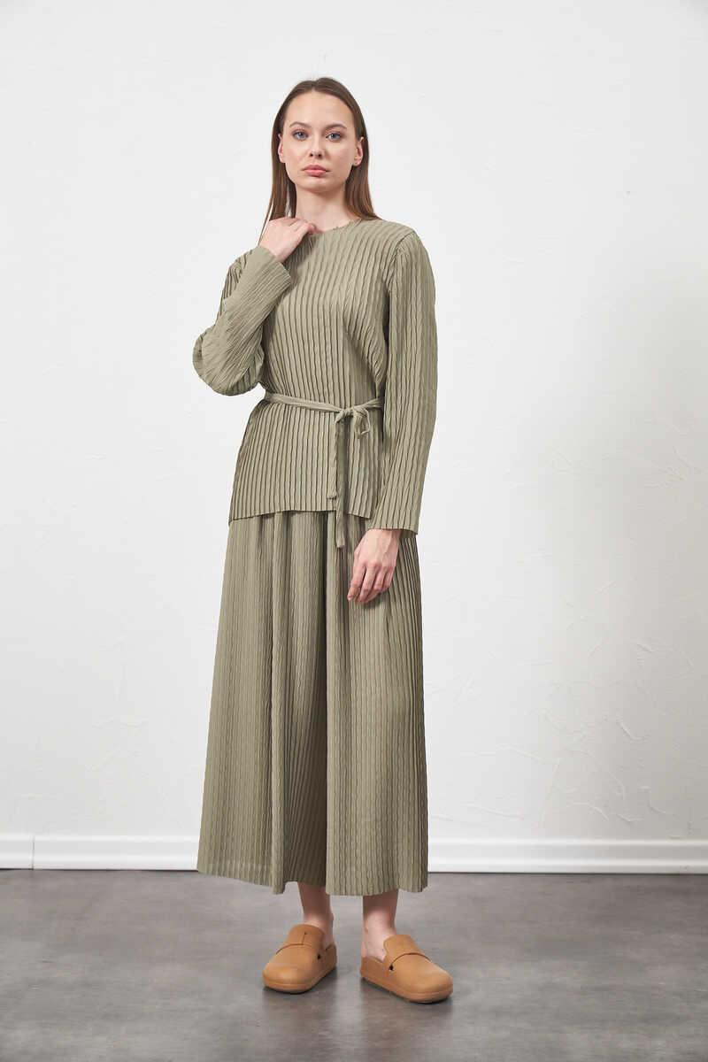 Pleated Trousers Almond Green