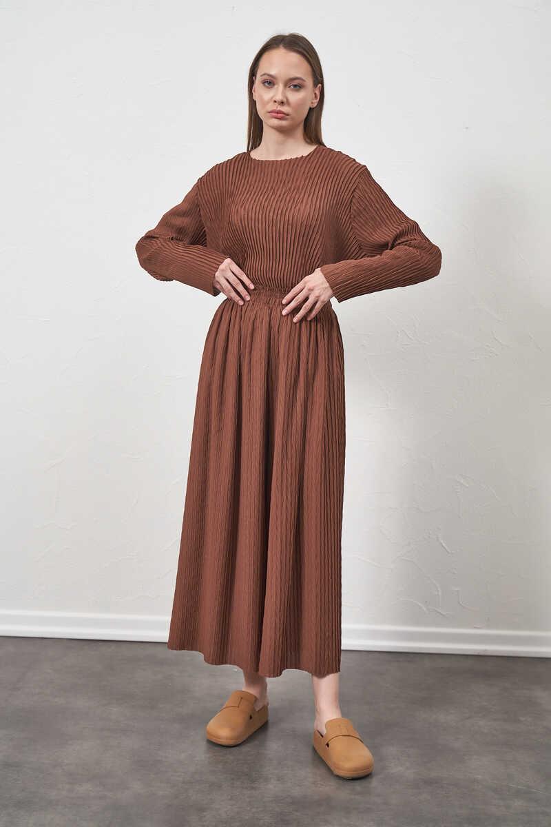 Pleated Trousers Brown
