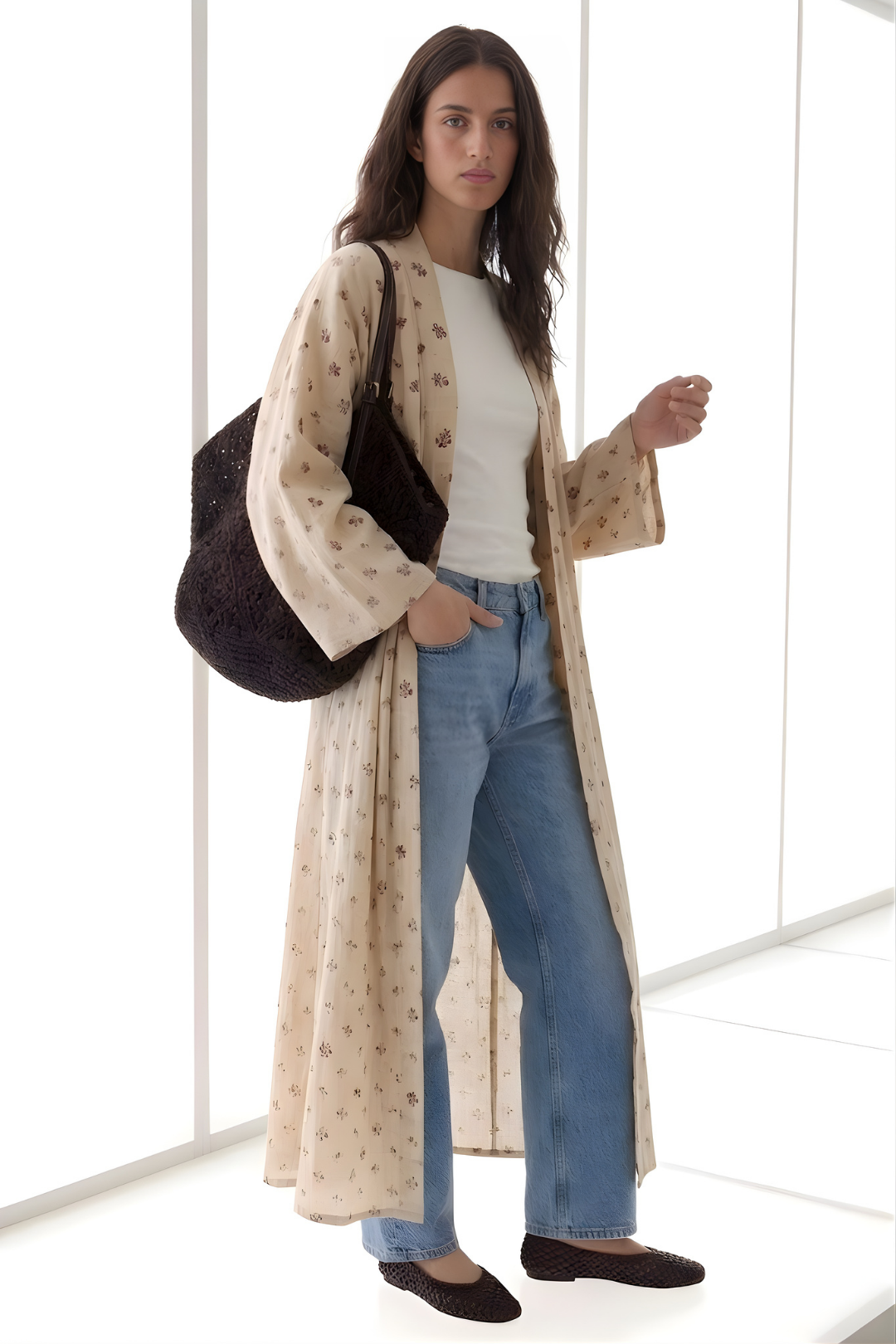 REVE | Limited Edition Tasarım Abaya Çiçekli