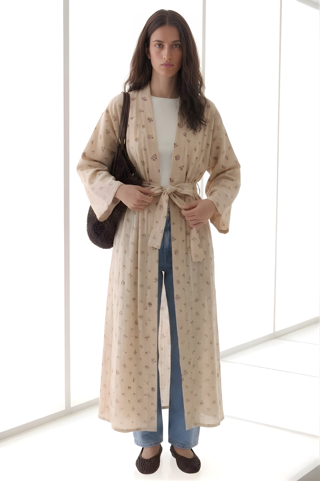 REVE | Limited Edition Tasarım Abaya Çiçekli