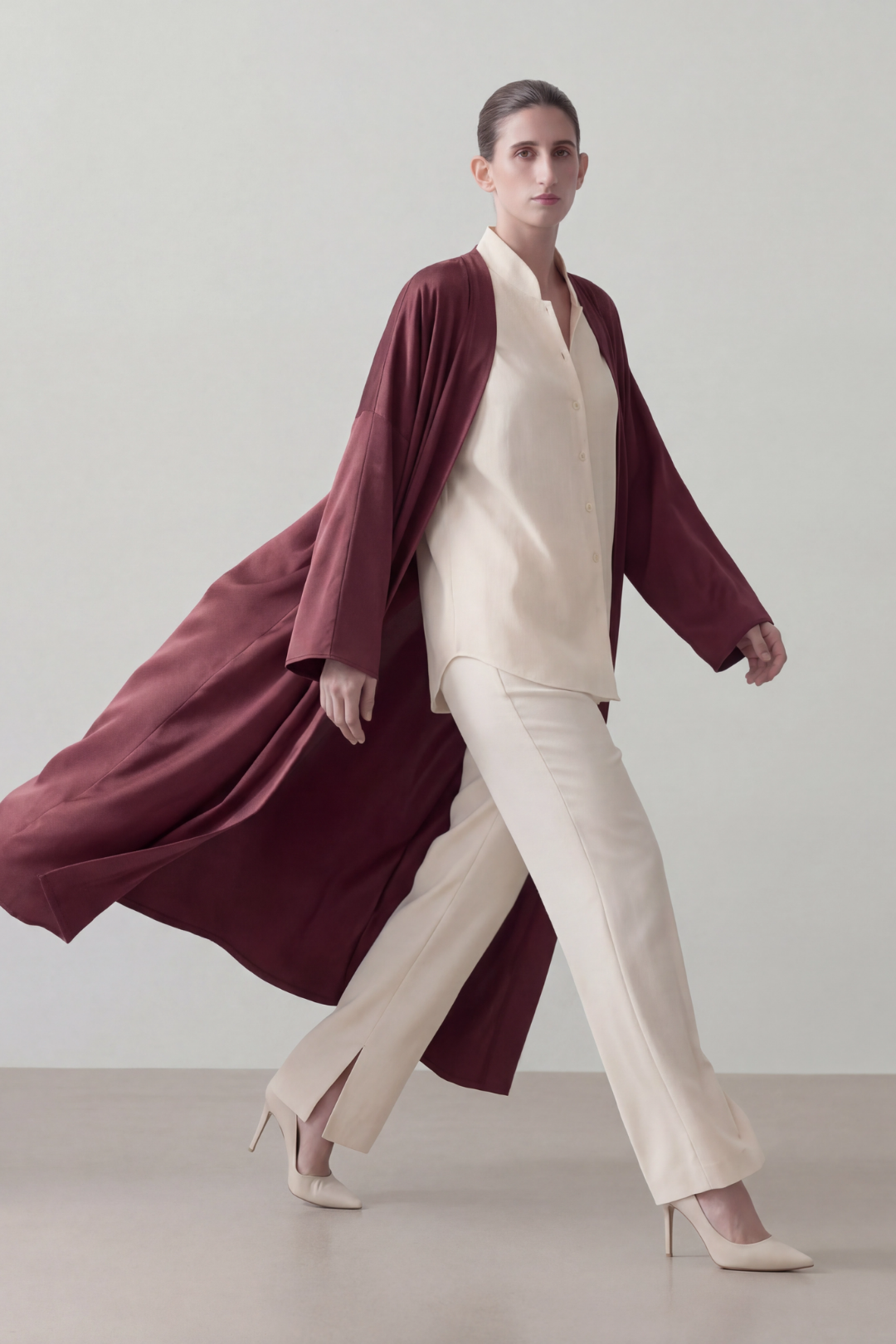 REVE | Limited Edition Tasarım Abaya Mürdüm