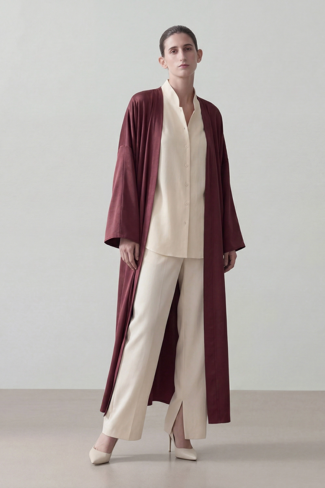 REVE | Limited Edition Tasarım Abaya Mürdüm