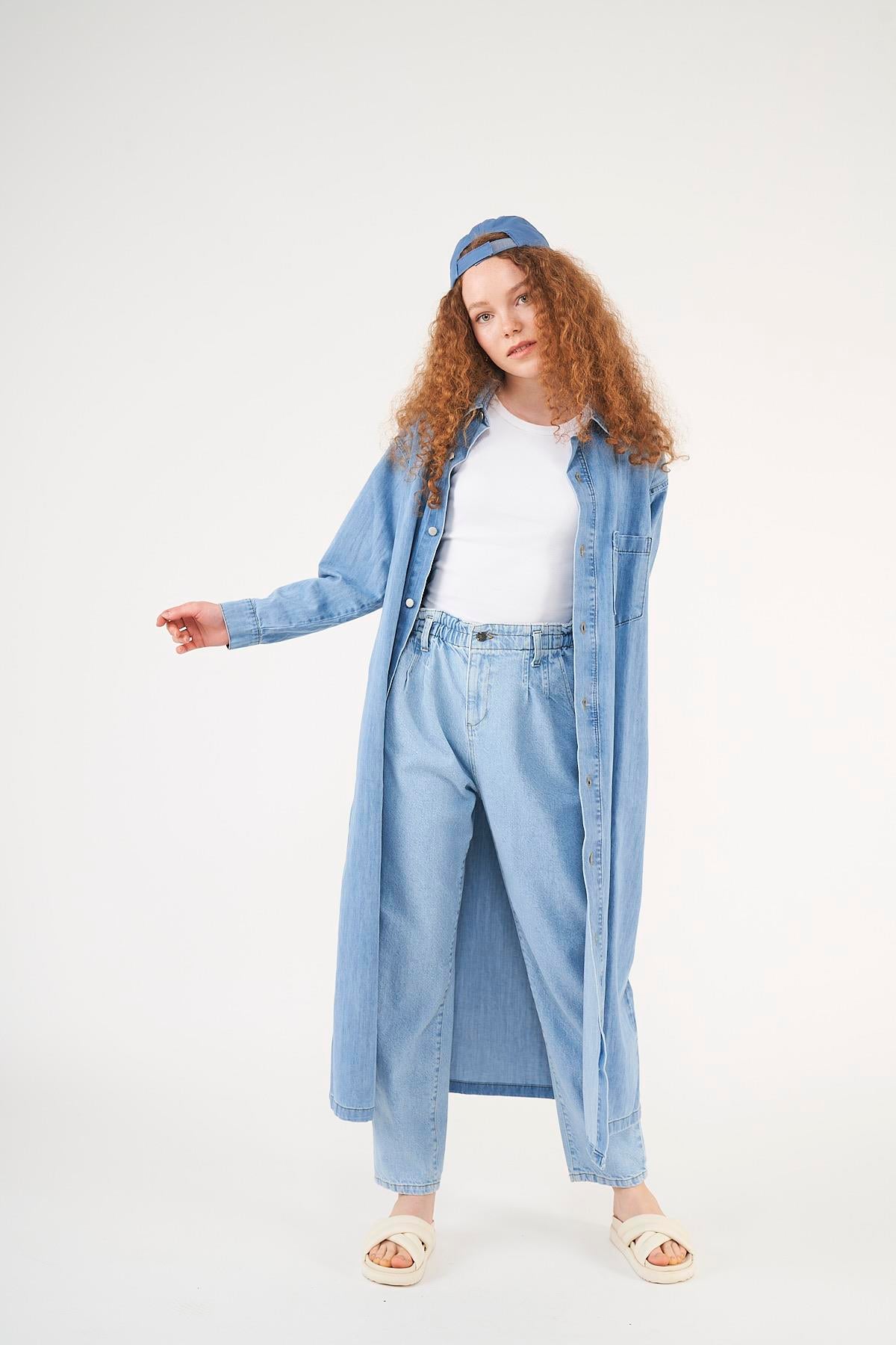 Slouchy Jean Ice Blue