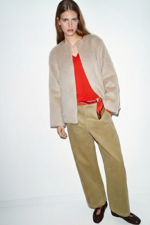 Soft Kürk Ceket Vizon 