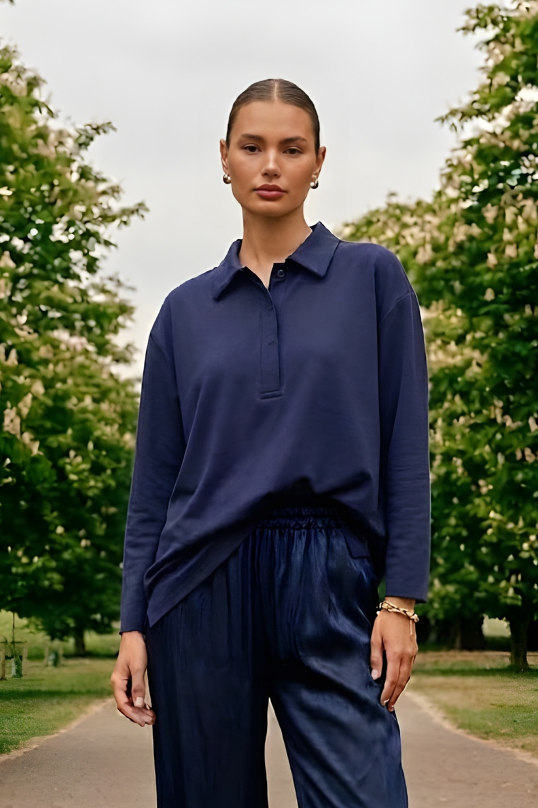 SOI | Polo Yaka T-Shirt İndigo