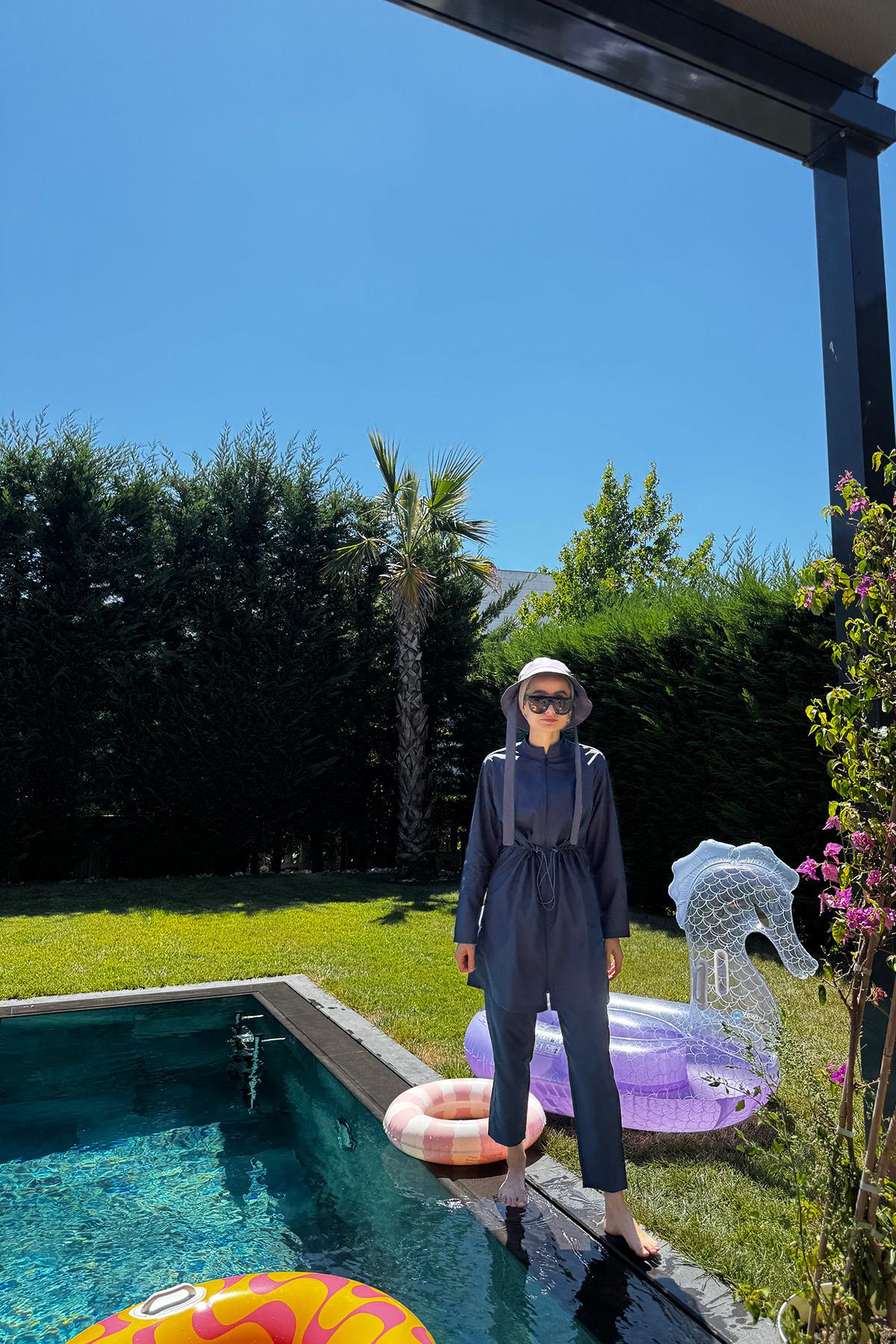 Stoperli Tesettür Mayo İndigo