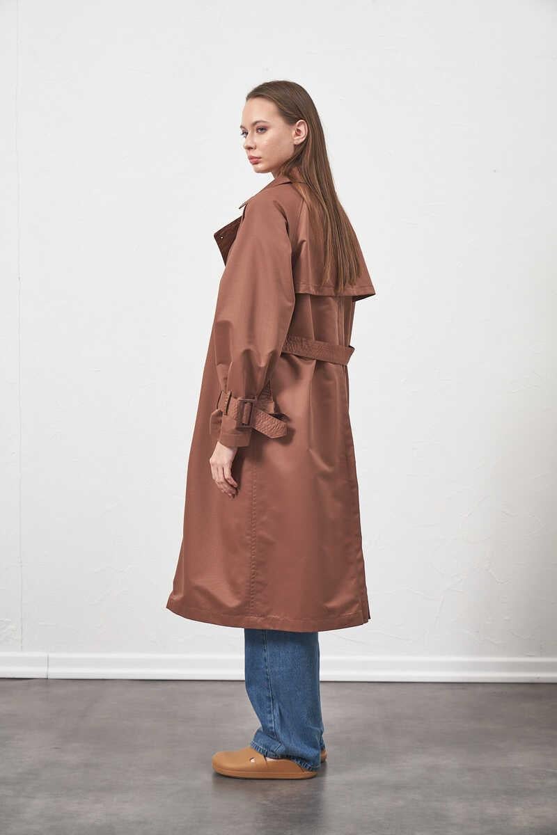 Buckle Oversize Trenchcoat Brown