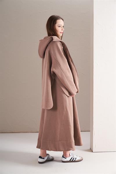 3 İplik Şardonlu Daire Etek Vizon