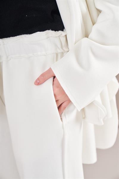 3 İplik Şardonlu Eşofman Ekru