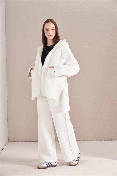 3 İplik Şardonlu Eşofman Ekru