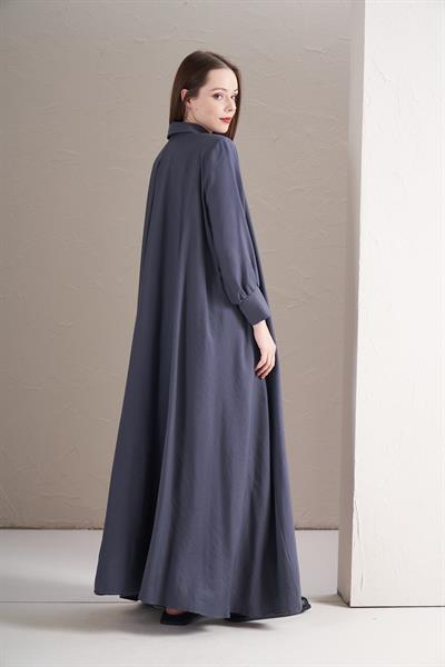 A Pile Ekstra Salaş Modal Elbise İndigo