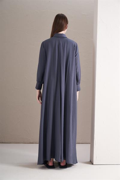 A Pile Ekstra Salaş Modal Elbise İndigo