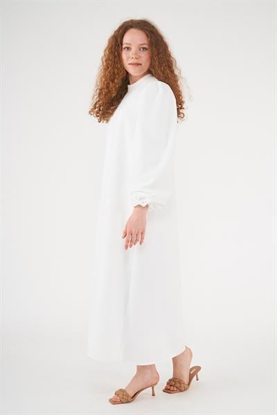 Balloon Sleeve Dress Ecru