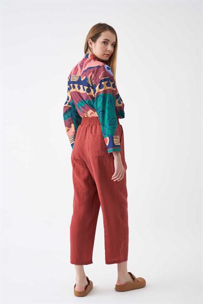 Elastic Waist Modal  Trousers Dried Rose