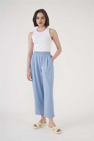 Elastic Waist Trousers Ice Blue