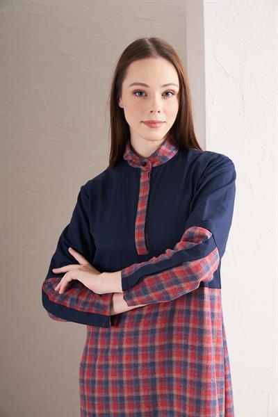 Blok Elbise Kırmızı Laci