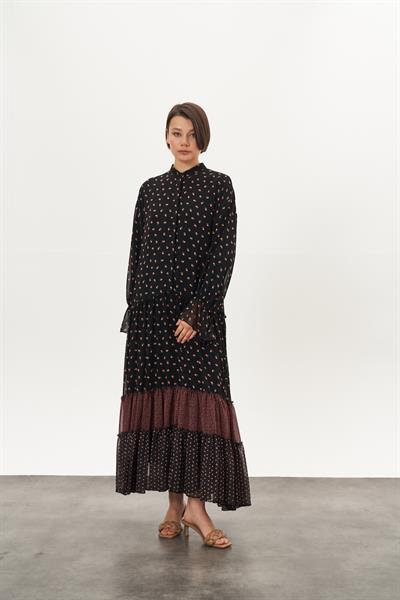 Çiçekli Şifon Elbise