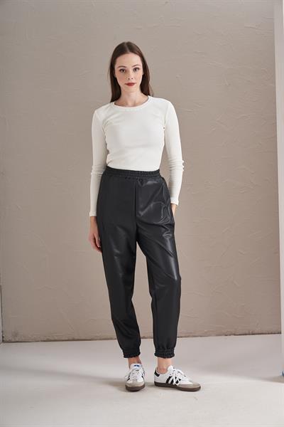 Deri Pantolon Siyah