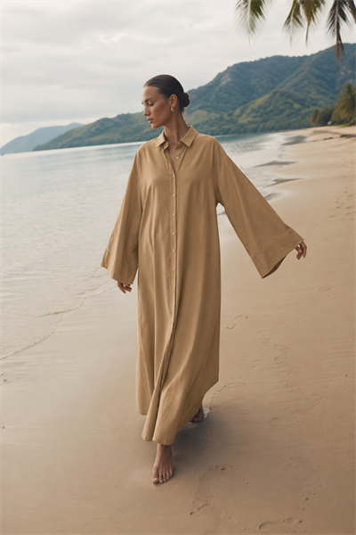 ELİA | A pile Poplin Elbise Camel