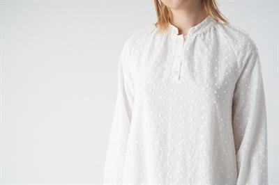 Scalloped Dress Ecru