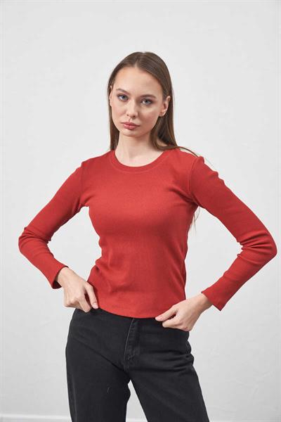 Ribbed Lycra Body Red