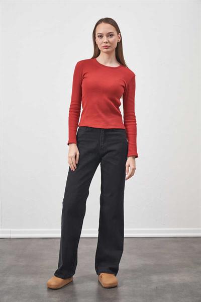 Ribbed Lycra Body Red