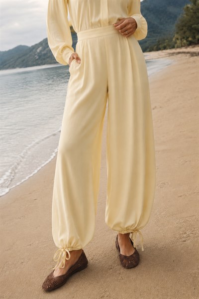 MAREA | Rahat Kesim Şalvar Pantolon Butter Yellow